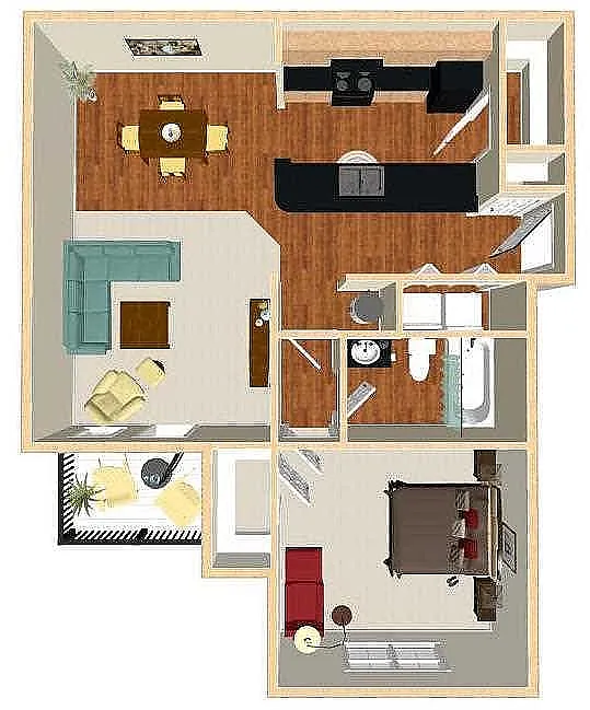 Floor plan 1X1