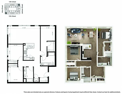Floor plan D1 3 Bedroom