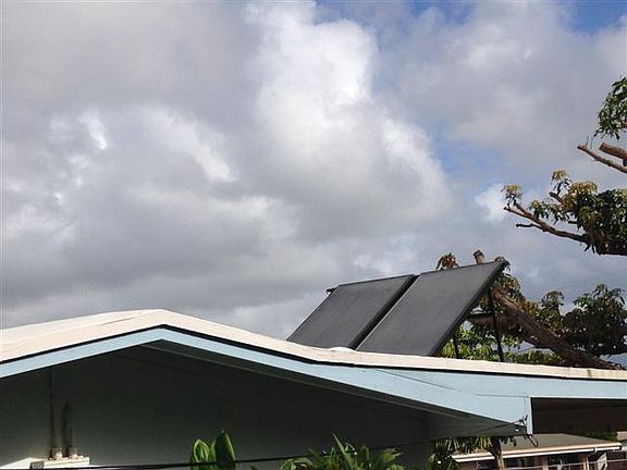 Solar water heater keeps your electric bill low.