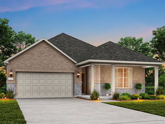 The Parker, a one-story home with 2-car garage, shown with Home Exterior 37