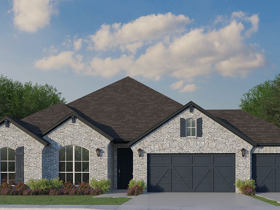 Plan 1685 Elevation A with 3rd Car Garage