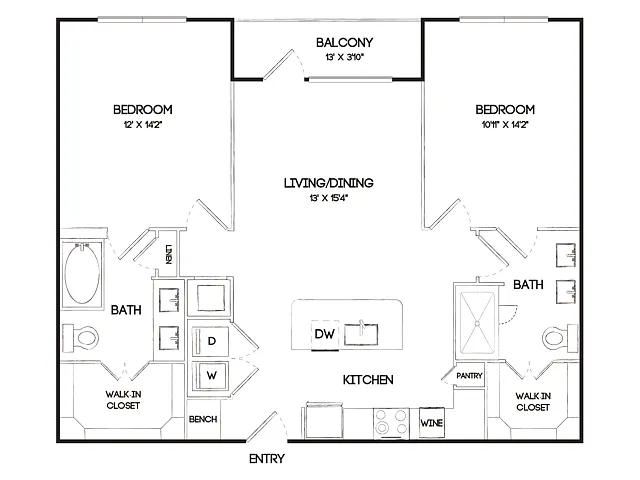 Floor plan B1E