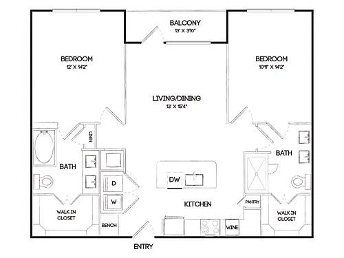 Floor plan B1E