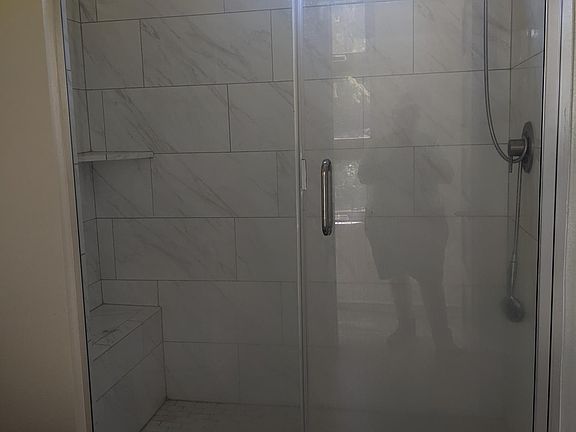 Large tiled shower