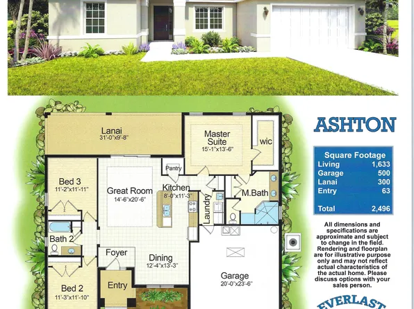 Ashton: Build On Your Lot Plan, Palm Coast Florida: Build On Your Lot