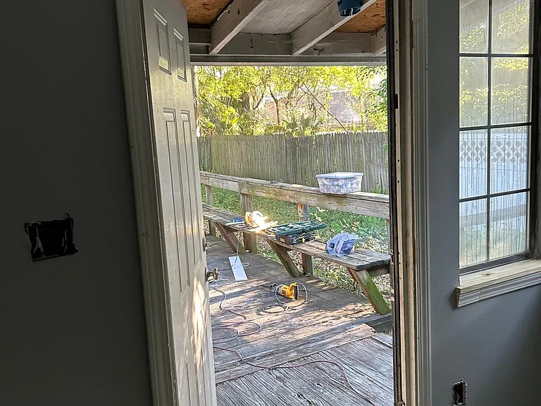 back door to the yard