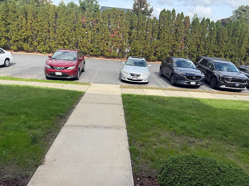 Vehicle parking in front of Building.
