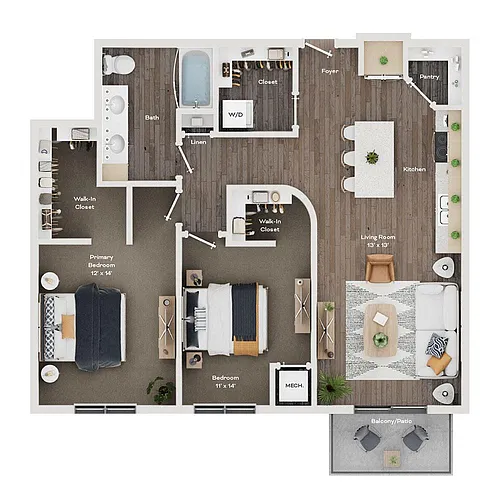 Floor plan B1/B2 - Luxor