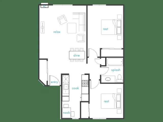 Tobasco 2 bedroom 1 bath Tobasco 2 bedroom 1 bath