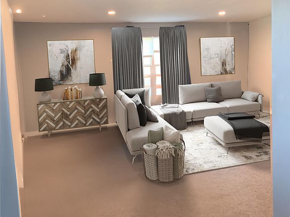 View of living room from front door