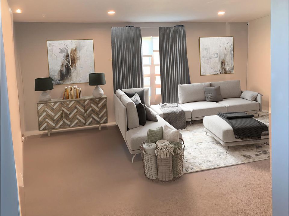 View of living room from front door