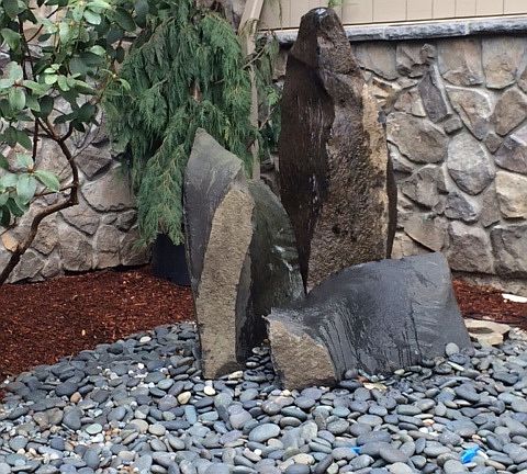 Water feature at entry 