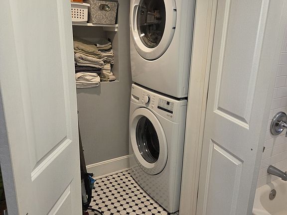 Full sized WD off bathroom