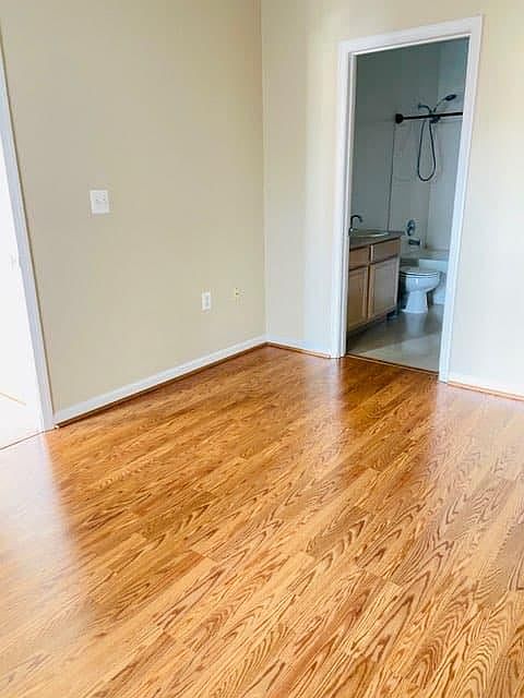 Master bedroom with attached bathroom
