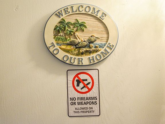 Welcome to our Home. NO Firearms/Weapons on the property