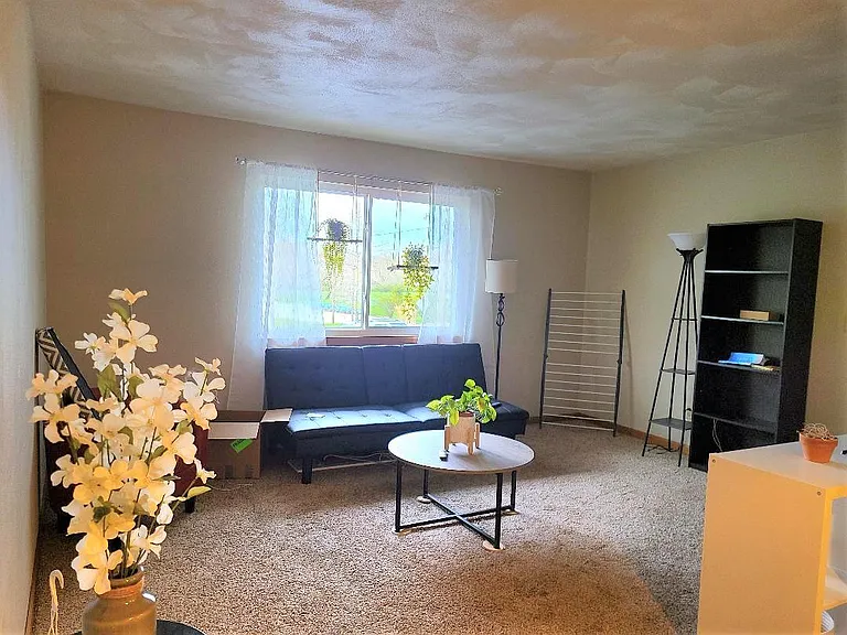 Living room view from dining area