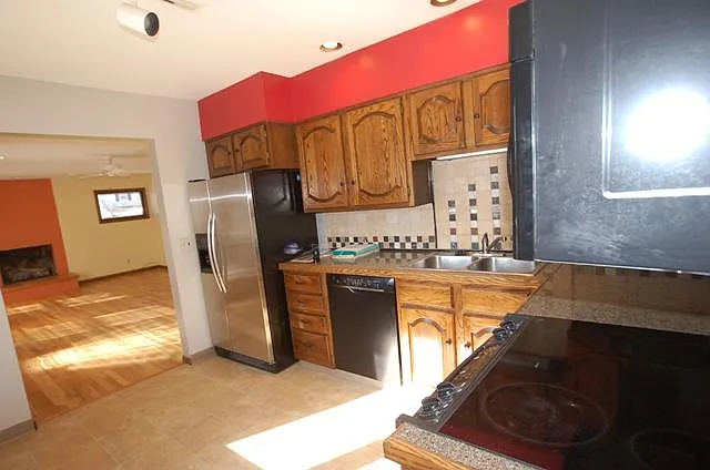 kitchen looking into living room