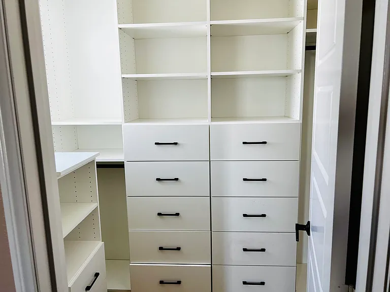 Master bedroom walk in closet