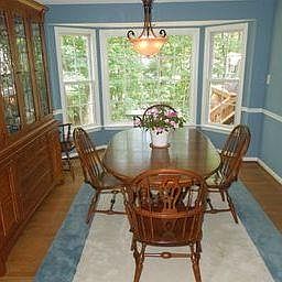 Bay window in dining room