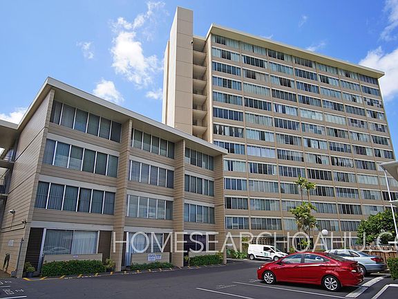 Back entrance of the building