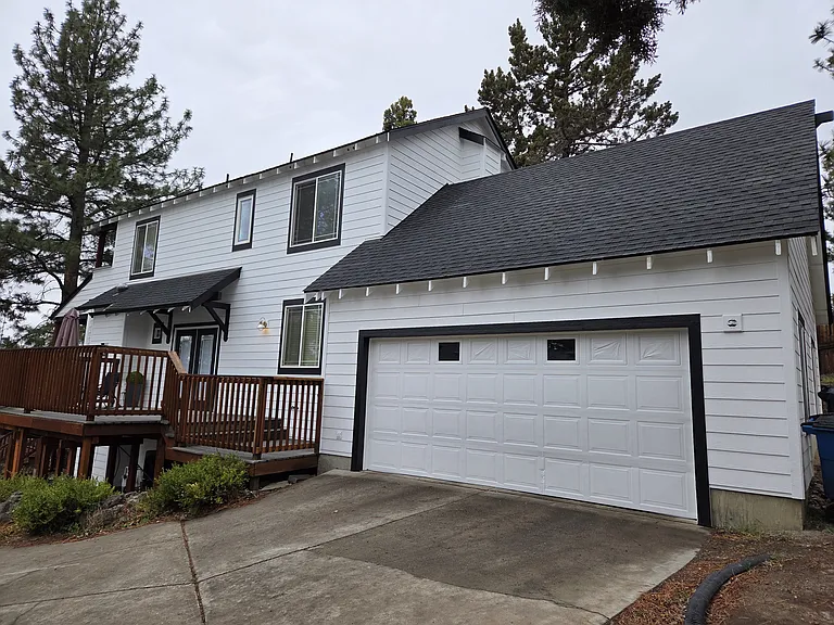 Side entrance and garage