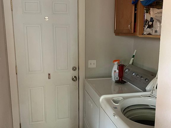 Back door to backyard - Washer and Dryer hookup. (Washer and Dryer not included)