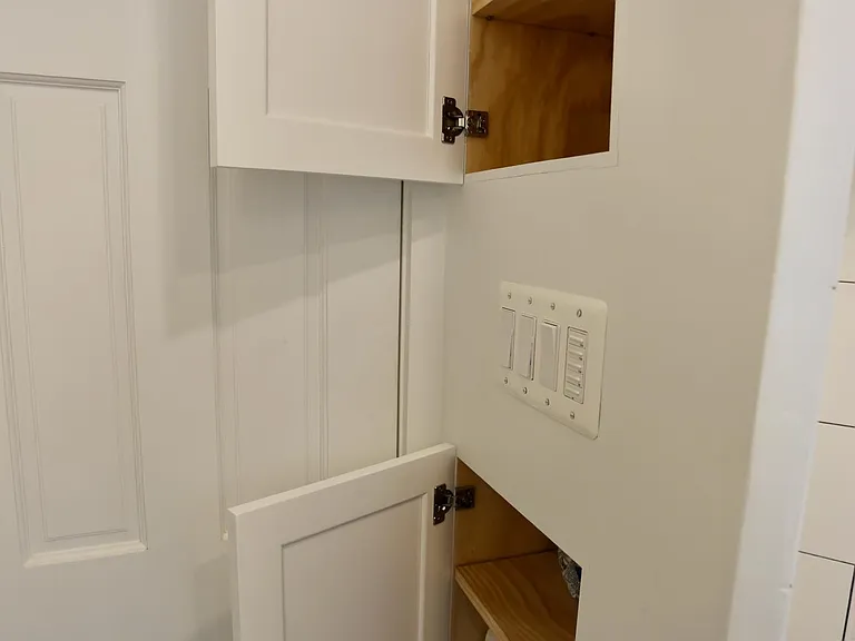 Cabinet space in bathroom