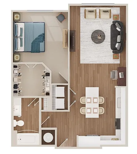 Floor plan 1B-A