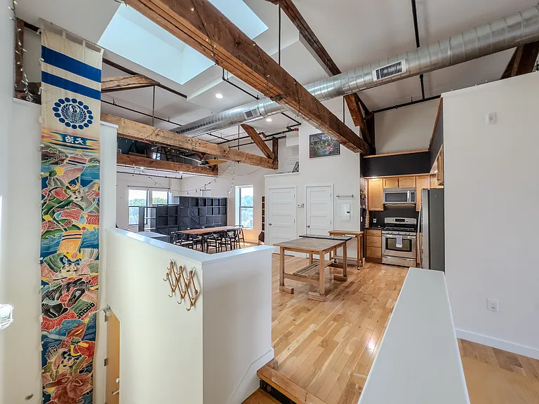 From entry stairs welcoming you into the kitchen space.