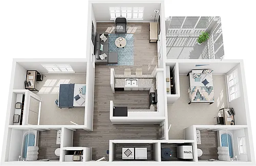 Floor plan 2x2 Platinum