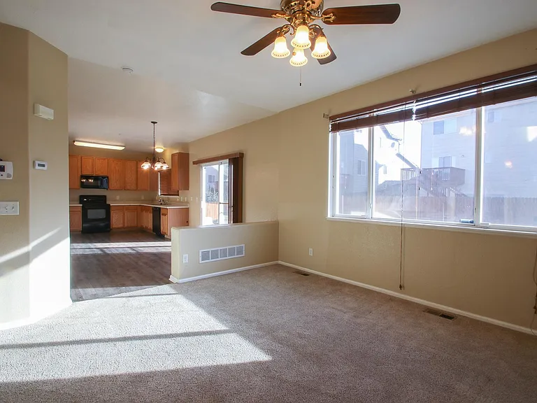 Family room into kitchen