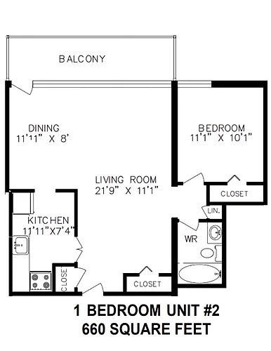 Floor plan 1 Bedroom