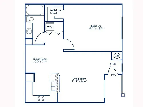 Floor plan One Bedroom