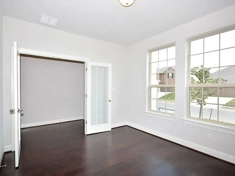 Office/Study room with glass french doors and lots of natural light