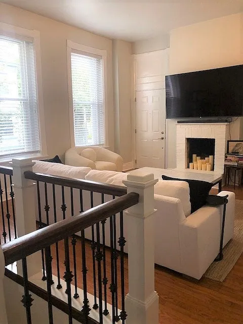 Railing & stairs to below level