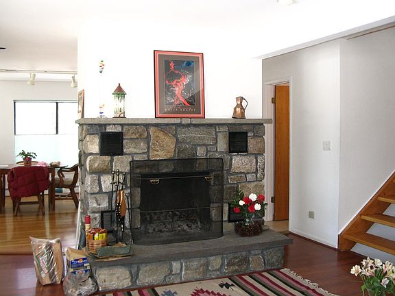 Living room fireplace