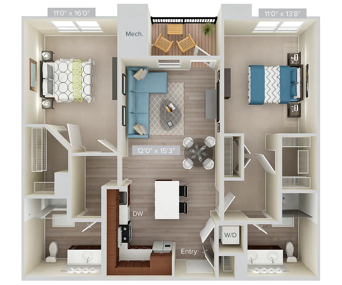 Floor plan B7-1088-wood