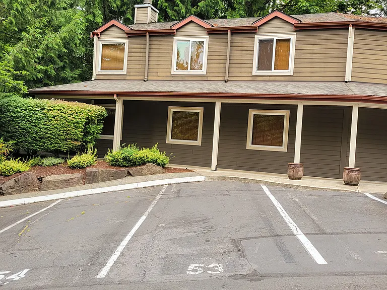Reserved parking space #2. Large enough for full size trucks and vans.