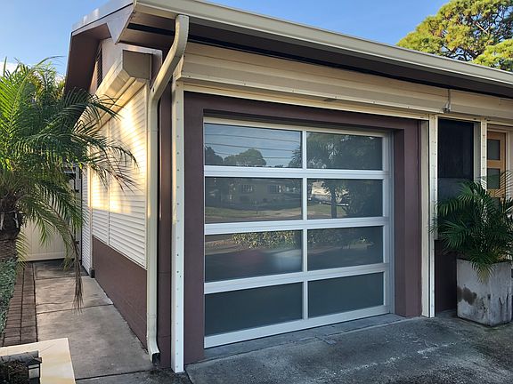 frosted glass garage door