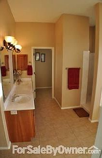master bath
						:
						dual sinks, large walk-in shower