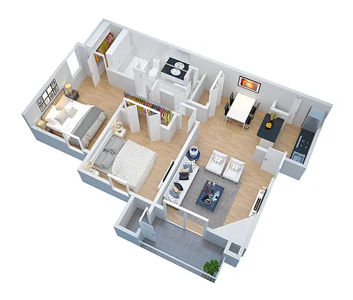 Floor plan Winston Deluxe 2 Bedroom