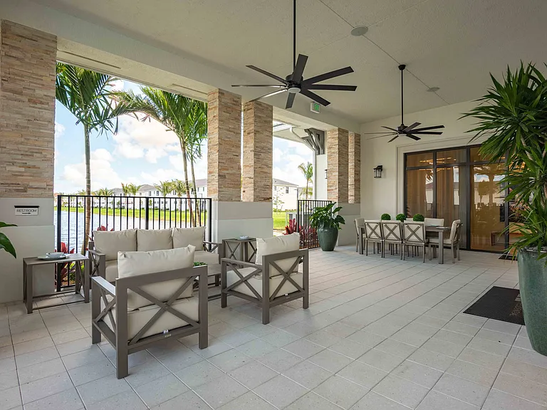Outside Seating with a Lake View