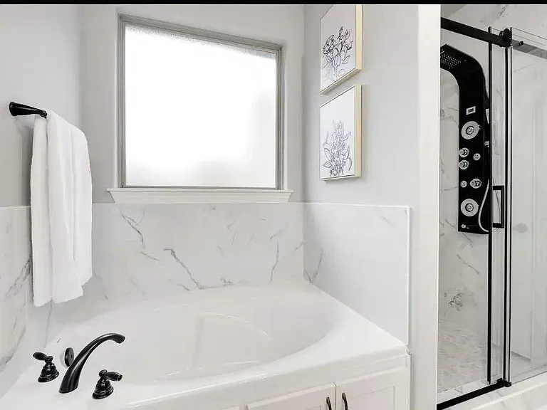 Master bathtub and shower