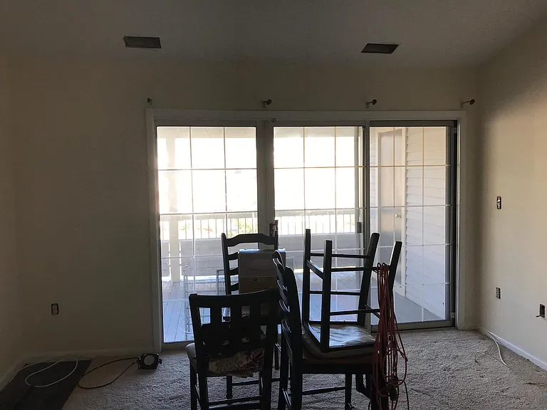 Sliding doors to patio