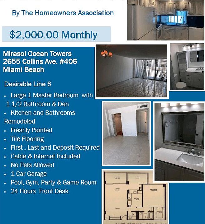 1st image of 2655 Collins Ave APT 406