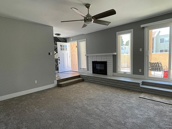 Sunken Living Room with Gas Fireplace