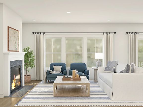 Great room with fireplace