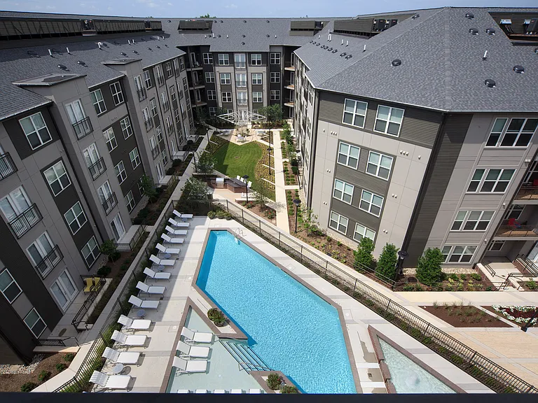 Beautifully landscaped interior courtyard