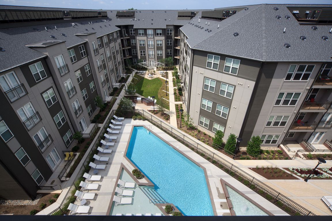 Beautifully landscaped interior courtyard