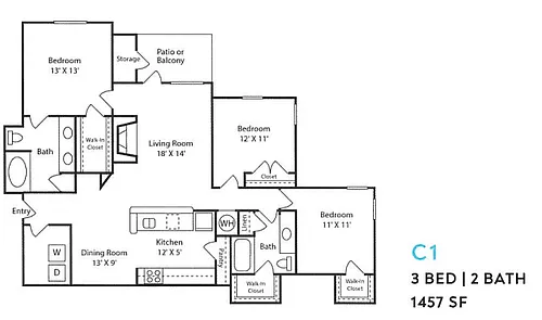 Floor plan C1 Renovated